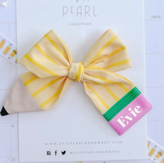 Personalized Pencil Bow